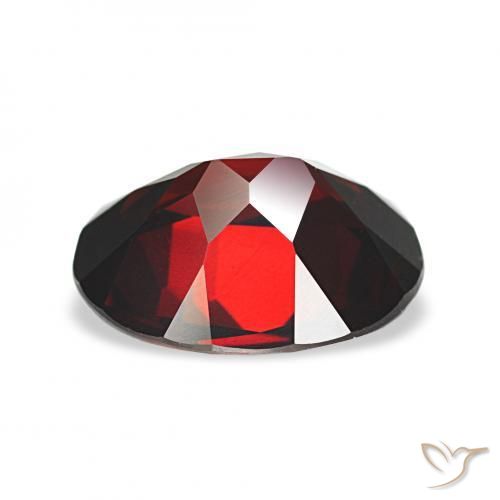 Almandine Garnet Gemstone in 10 x 8 mm (calibrated) Size for Sale, Almandine Garnet Stone in Blackish Red Color