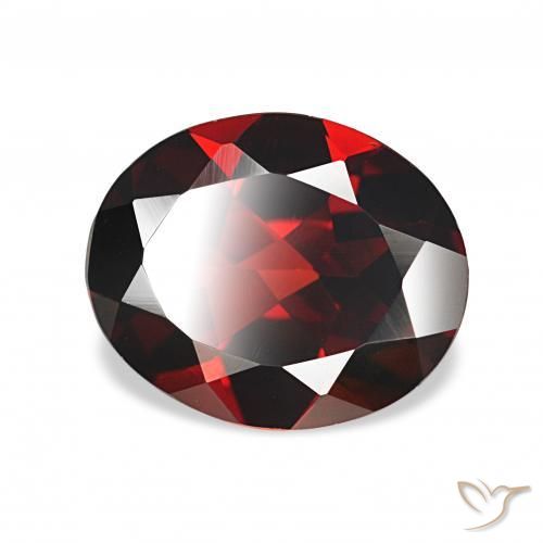 3.59 ct Red Almandine Garnet Stone, Natural Almandine Garnet in Oval Facet Shape for Sale