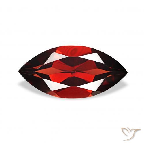 2.00 ct Red Almandine Garnet Gemstone, Almandine Garnet Gem in Marquise Facet Shape for Sale.