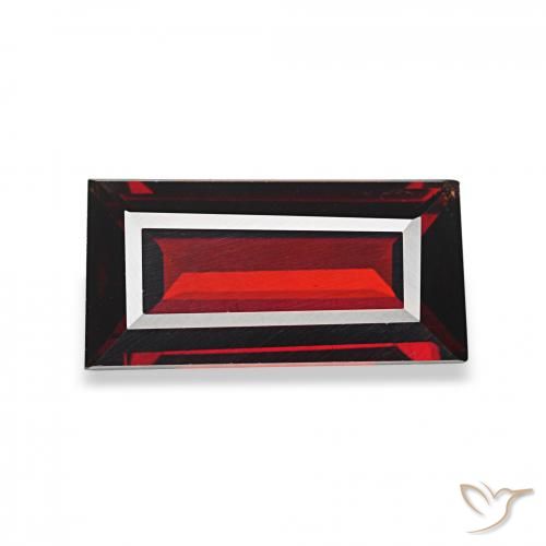 1.60ct Deep Red Almandine Garnet, Baguette, VVS