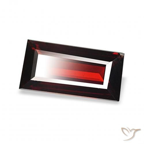 1.60 ct Red Almandine Garnet Stone, Natural Almandine Garnet in Baguette Facet Shape for Sale