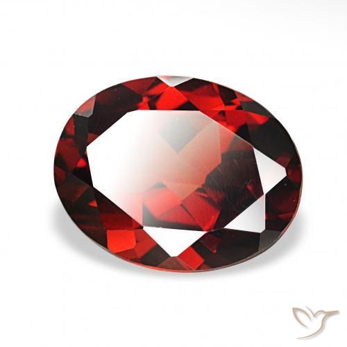 2.16 ct Red Almandine Garnet Stone, Natural Almandine Garnet in Oval Facet Shape for Sale