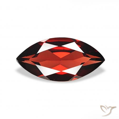 1.79 ct Red Almandine Garnet Gemstone, Almandine Garnet Gem in Marquise Facet Shape for Sale.