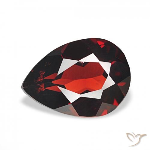 2.31ct Dark Red Almandine Garnet, Pear Shape, VS