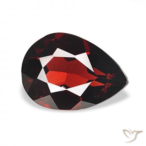 2.31 ct Red Almandine Garnet Stone, Natural Almandine Garnet in Pear Facet Shape for Sale