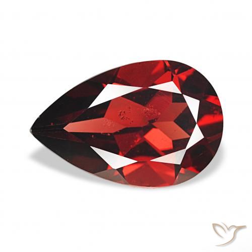 3.53ct Deep Red Almandine Garnet, Pear Shape, VS