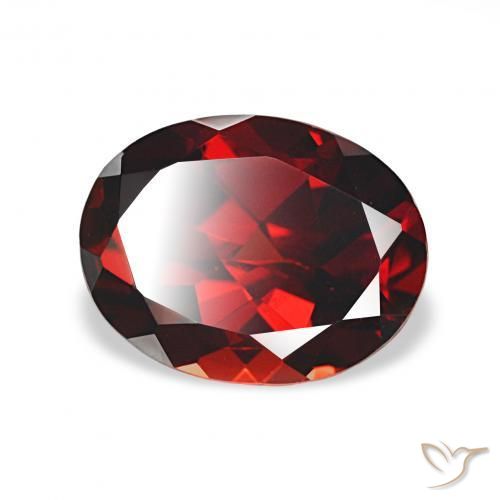 2.30 ct Red Almandine Garnet Stone, Natural Almandine Garnet in Oval Facet Shape for Sale