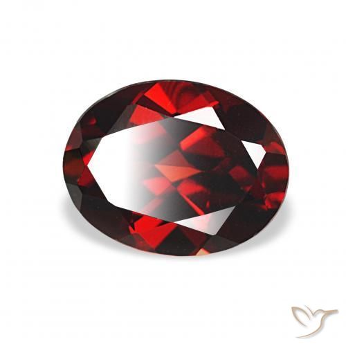 2.40 ct Red Almandine Garnet Stone, Natural Almandine Garnet in Oval Facet Shape for Sale