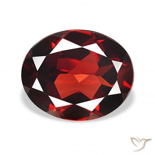 4.18 ct Red Almandine Garnet Gemstone, Almandine Garnet Gem in Oval Facet Shape for Sale.