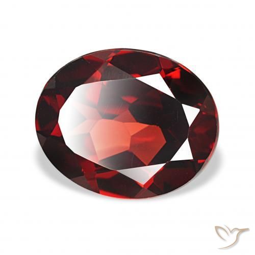 4.18 ct Red Almandine Garnet Stone, Natural Almandine Garnet in Oval Facet Shape for Sale