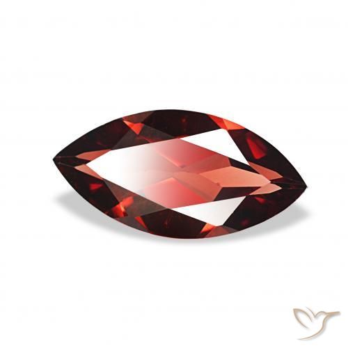 1.73 ct Red Almandine Garnet Stone, Natural Almandine Garnet in Marquise Facet Shape for Sale