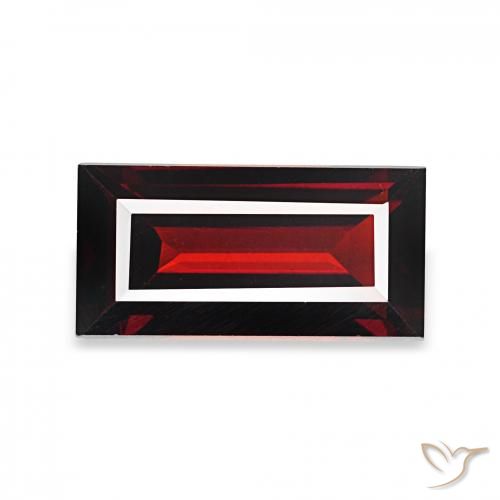 1.76ct Deep Red Almandine Garnet, Baguette, VVS