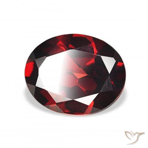 3.78 ct Red Almandine Garnet Stone, Natural Almandine Garnet in Oval Facet Shape for Sale