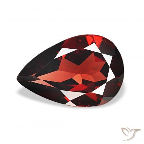 3.11ct Deep Red Almandine Garnet, Pear Shape, VVS