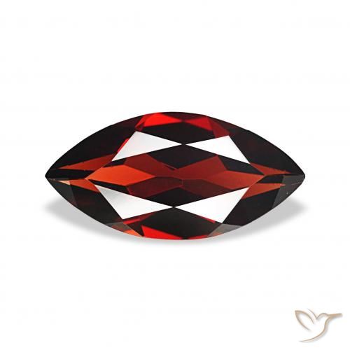 1.80 ct Red Almandine Garnet Gemstone, Almandine Garnet Gem in Marquise Facet Shape for Sale.