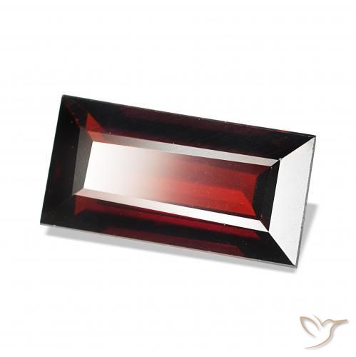 1.82 ct Red Almandine Garnet Stone, Natural Almandine Garnet in Baguette Facet Shape for Sale