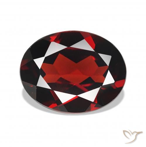 2.15 ct Red Almandine Garnet Gemstone, Almandine Garnet Gem in Oval Facet Shape for Sale.