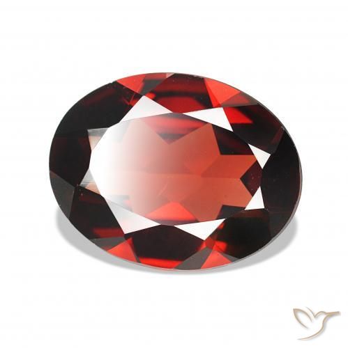 1.87 ct Red Almandine Garnet Stone, Natural Almandine Garnet in Oval Facet Shape for Sale
