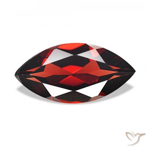 1.88 ct Red Almandine Garnet Gemstone, Almandine Garnet Gem in Marquise Facet Shape for Sale.