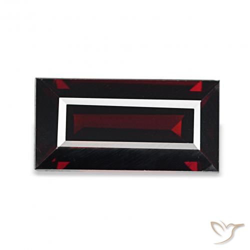 1.78 ct Red Almandine Garnet Gemstone, Almandine Garnet Gem in Baguette Facet Shape for Sale.