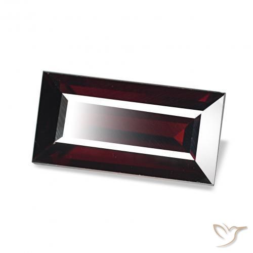 1.78 ct Red Almandine Garnet Stone, Natural Almandine Garnet in Baguette Facet Shape for Sale