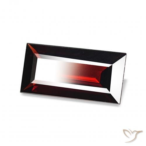 1.53 ct Red Almandine Garnet Stone, Natural Almandine Garnet in Baguette Facet Shape for Sale