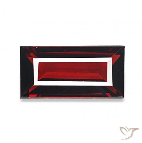 1.74ct Dark Red Almandine Garnet, Baguette, VVS