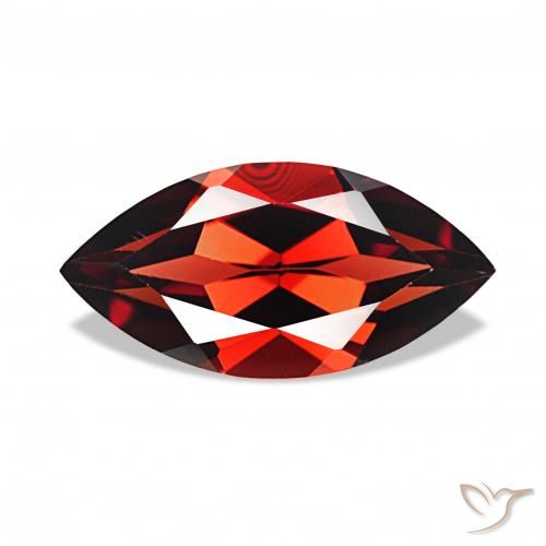 2.24 ct Red Almandine Garnet Gemstone, Almandine Garnet Gem in Marquise Facet Shape for Sale.