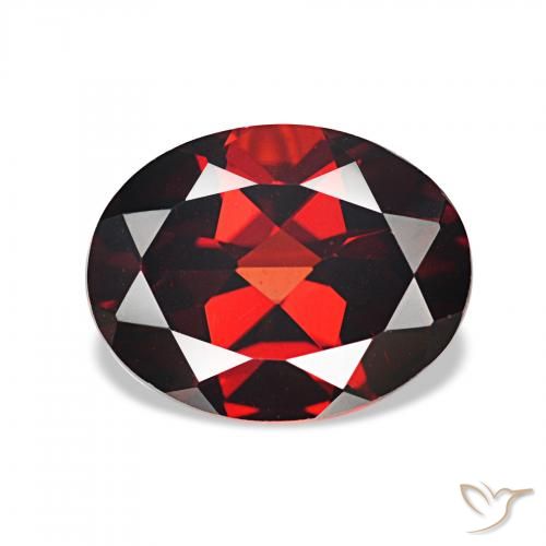 1.94 ct Red Almandine Garnet Gemstone, Almandine Garnet Gem in Oval Facet Shape for Sale.