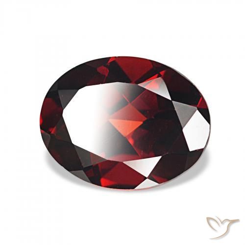 1.94 ct Red Almandine Garnet Stone, Natural Almandine Garnet in Oval Facet Shape for Sale