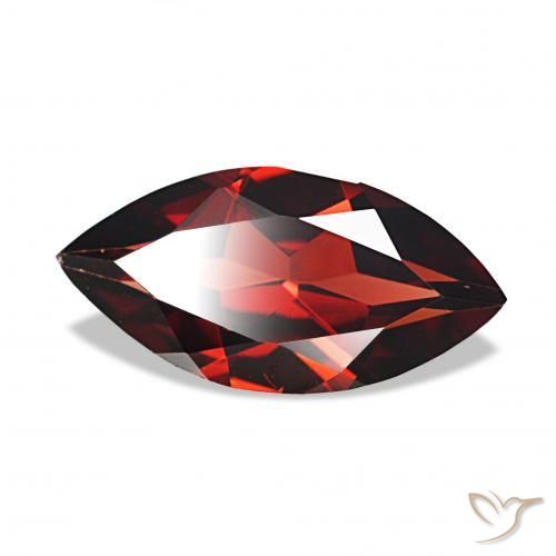 1.97 ct Red Almandine Garnet Stone, Natural Almandine Garnet in Marquise Facet Shape for Sale