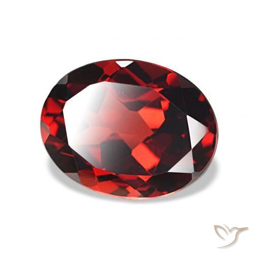 2.20 ct Red Almandine Garnet Stone, Natural Almandine Garnet in Oval Facet Shape for Sale