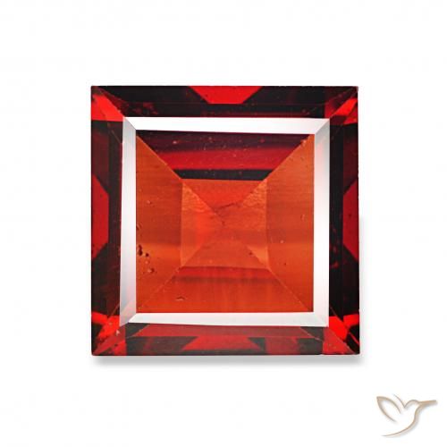 2.03 ct Red Almandine Garnet Gemstone, Almandine Garnet Gem in Square Facet Shape for Sale.