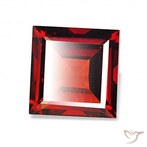 2.03 ct Red Almandine Garnet Stone, Natural Almandine Garnet in Square Facet Shape for Sale
