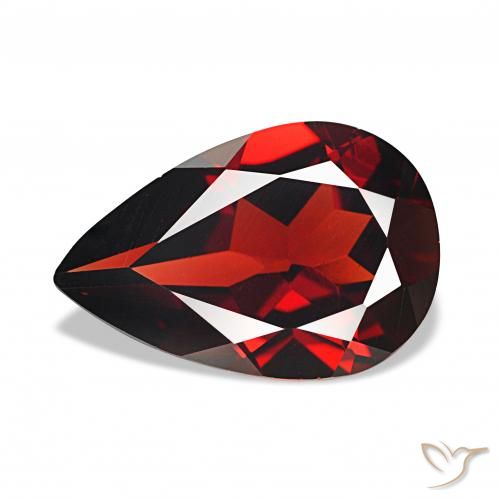 3.03ct Deep Red Almandine Garnet, Pear Shape, VVS