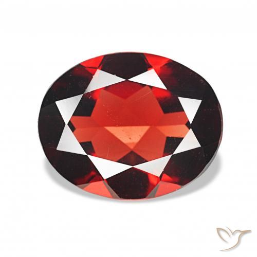 3.41 ct Red Almandine Garnet Gemstone, Almandine Garnet Gem in Oval Facet Shape for Sale.