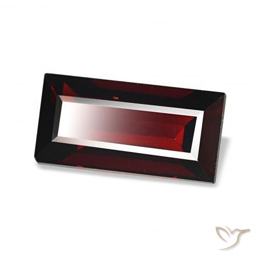 2.05 ct Red Almandine Garnet Stone, Natural Almandine Garnet in Baguette Facet Shape for Sale