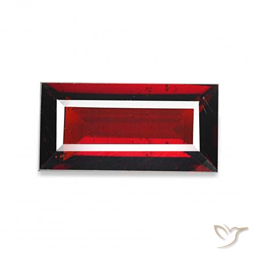 1.65ct Deep Red Almandine Garnet, Baguette, VVS-VS