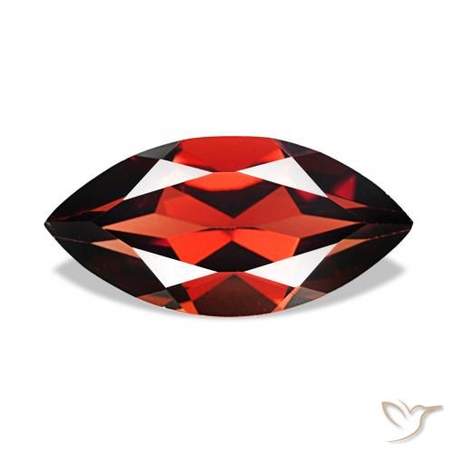 1.99 ct Red Almandine Garnet Gemstone, Almandine Garnet Gem in Marquise Facet Shape for Sale.