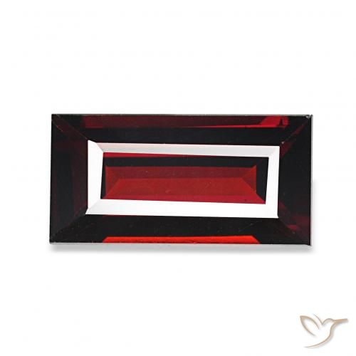 1.80ct Dark Red Almandine Garnet, Baguette, VVS