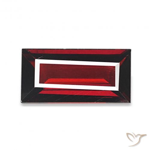 1.69ct Dark Red Almandine Garnet, Baguette, VVS