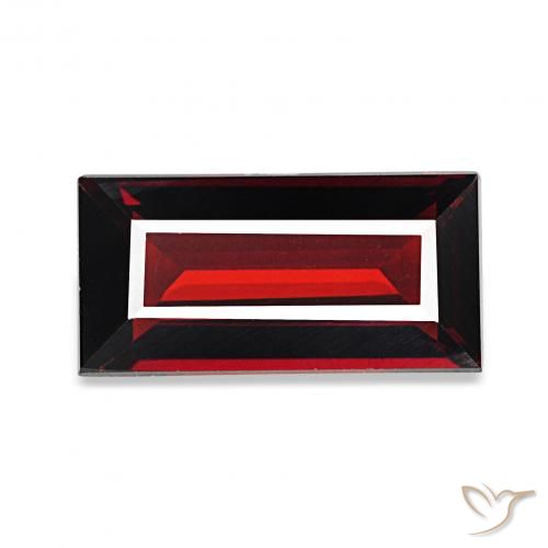 1.64ct Deep Red Almandine Garnet, Baguette, VVS