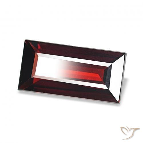 1.64 ct Red Almandine Garnet Stone, Natural Almandine Garnet in Baguette Facet Shape for Sale