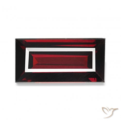 1.67ct Dark Red Almandine Garnet, Baguette, VVS