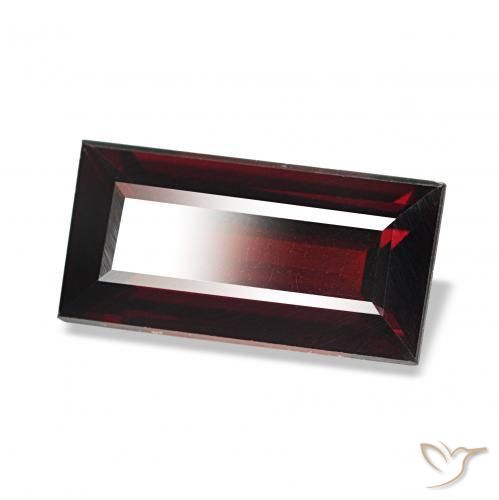1.67 ct Red Almandine Garnet Stone, Natural Almandine Garnet in Baguette Facet Shape for Sale