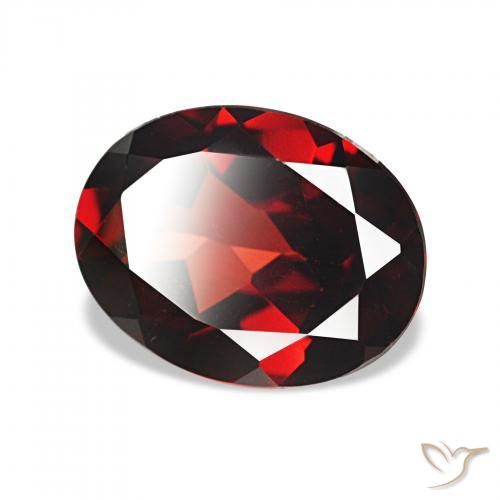 1.96 ct Red Almandine Garnet Stone, Natural Almandine Garnet in Oval Facet Shape for Sale