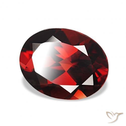2.24 ct Red Almandine Garnet Stone, Natural Almandine Garnet in Oval Facet Shape for Sale