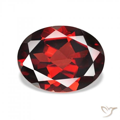 2.21 ct Red Almandine Garnet Gemstone, Almandine Garnet Gem in Oval Facet Shape for Sale.