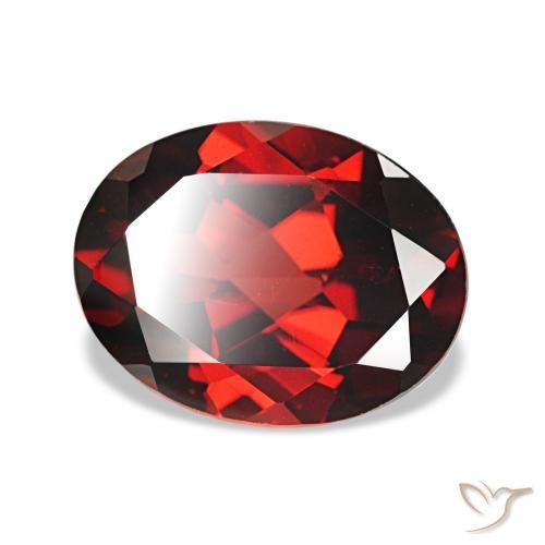 2.21 ct Red Almandine Garnet Stone, Natural Almandine Garnet in Oval Facet Shape for Sale