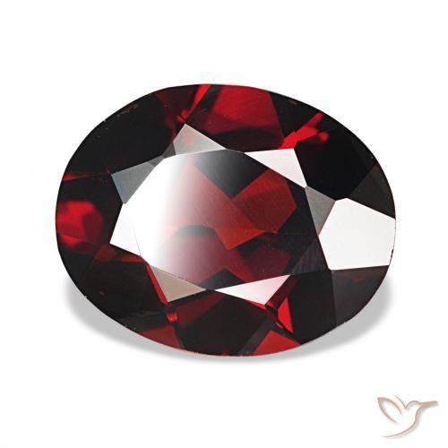 2.60 ct Red Almandine Garnet Stone, Natural Almandine Garnet in Oval Facet Shape for Sale